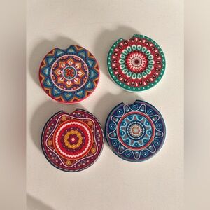 Car Coasters multicolor boho style